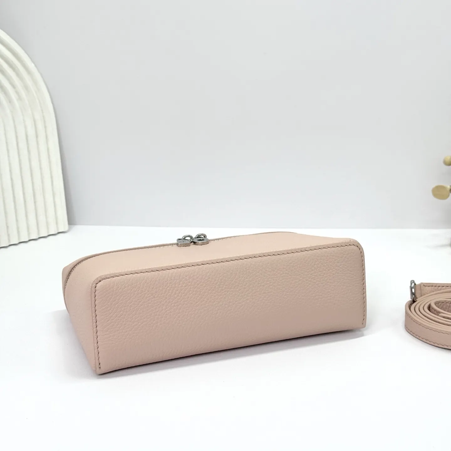 Silver Clutch Bag Leather