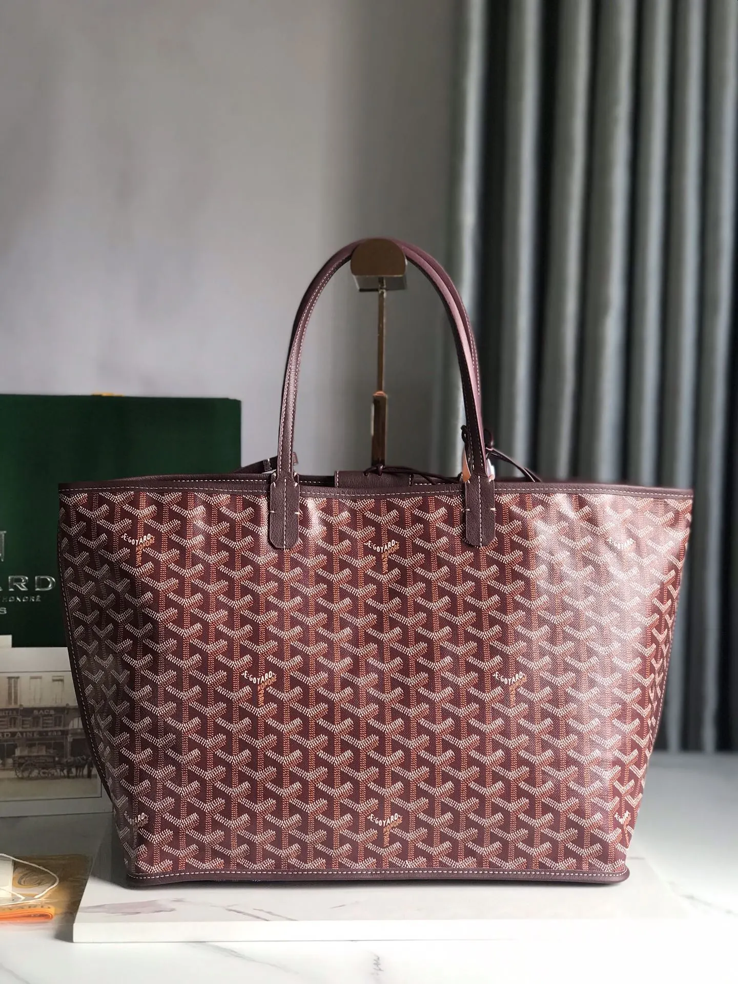 Goyard 白色 深藍 小牛皮 托特包 大容量托特款