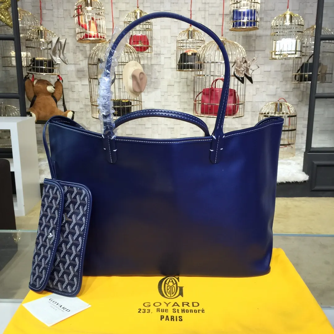 Goyard 戈雅 双面可用 充满法式优雅 订制Y字母涂鸦料 皮轻 托特包 大容量托特款