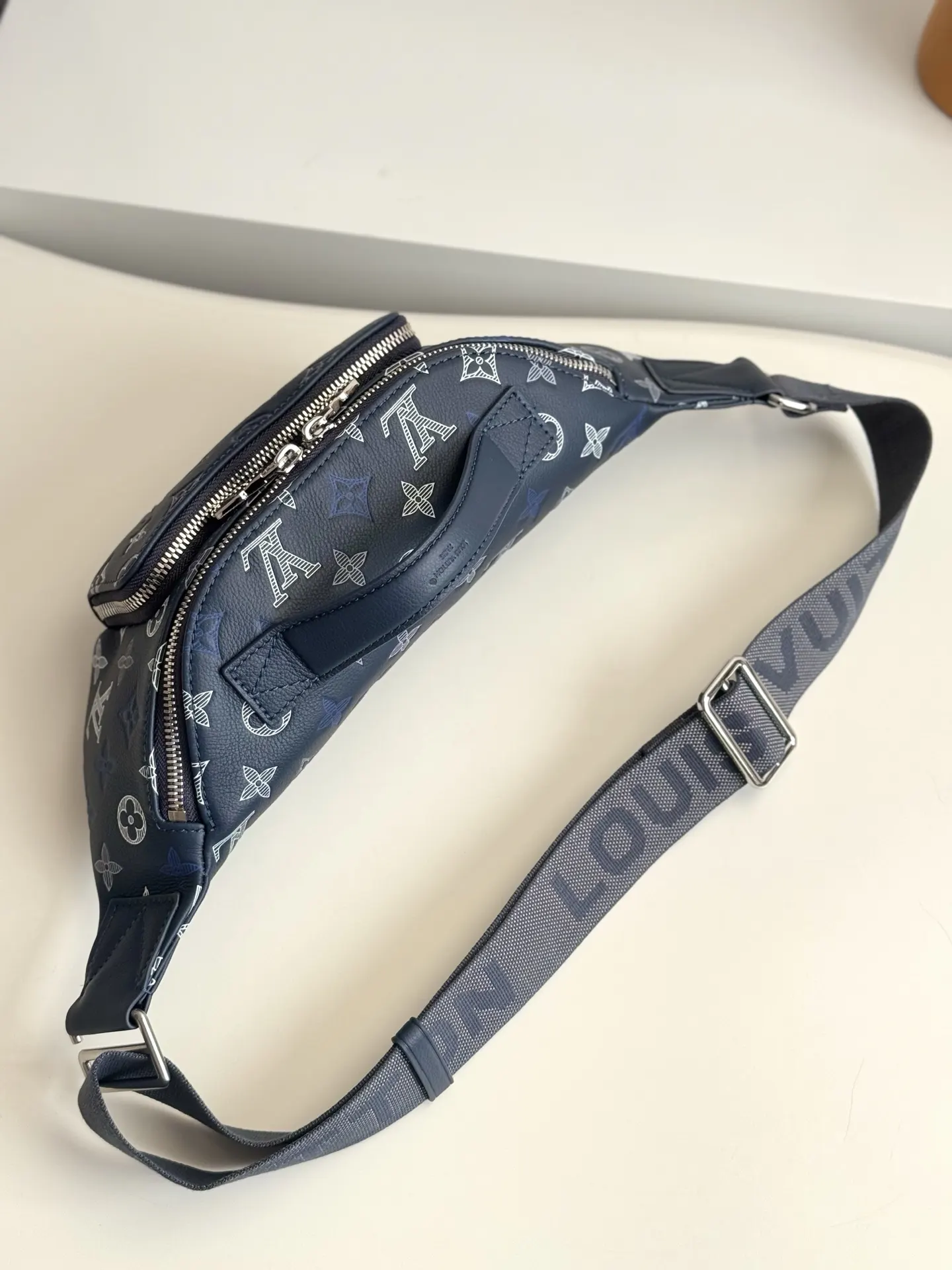 Blue Belt Bag Casual Leather