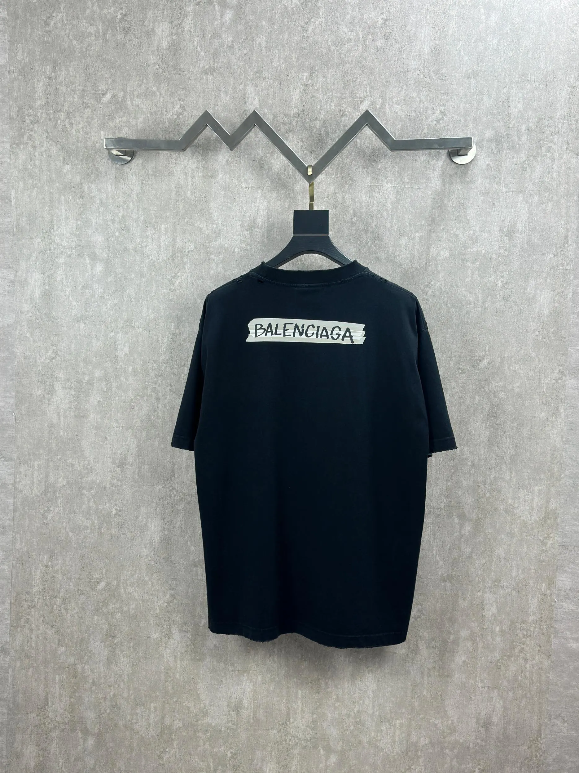 Balenciaga Letter Print Short Sleeve T-Shirt Street