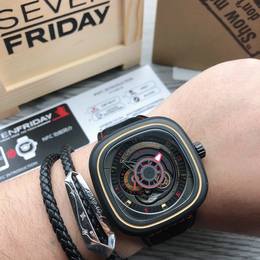 Black White Red Gold Watch Classic