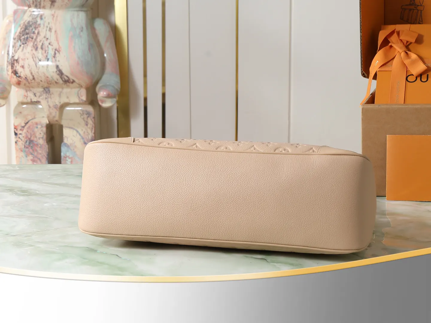 Beige Gold Tote Bag