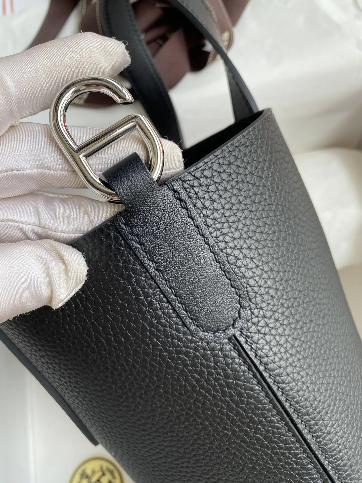 Hermès Picotin Black Bucket Bag Classic Leather