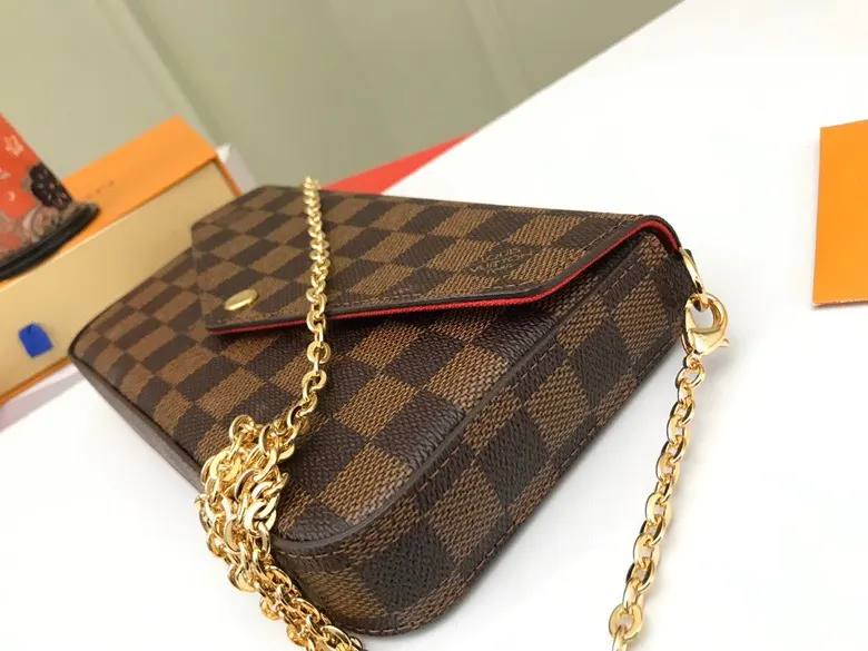 Gold Chain Bag Canvas