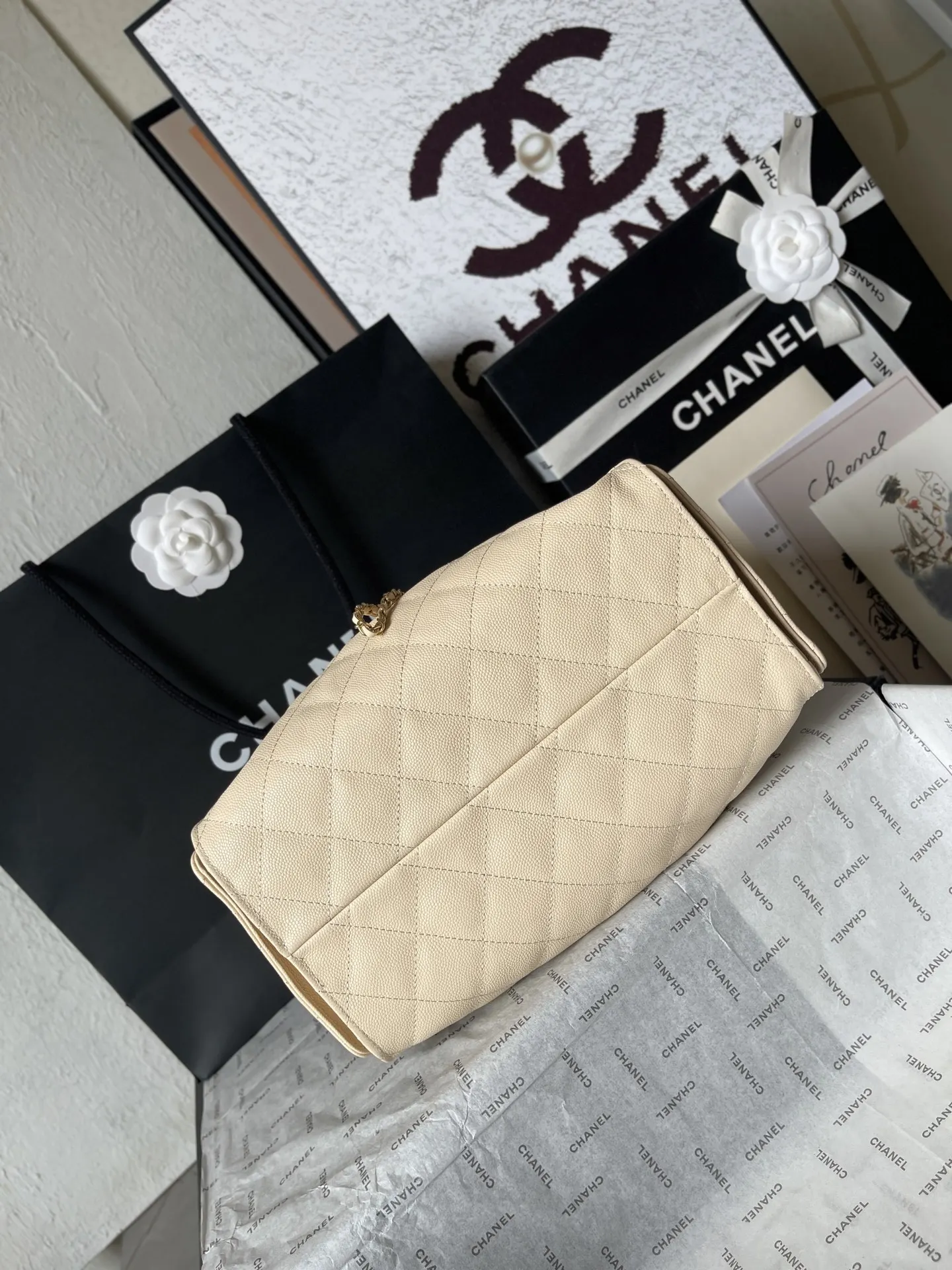 CHANEL Hobo 法国 高端定制品 Chane 球纹皮嘻哈包 腋下包 復古腋下背款