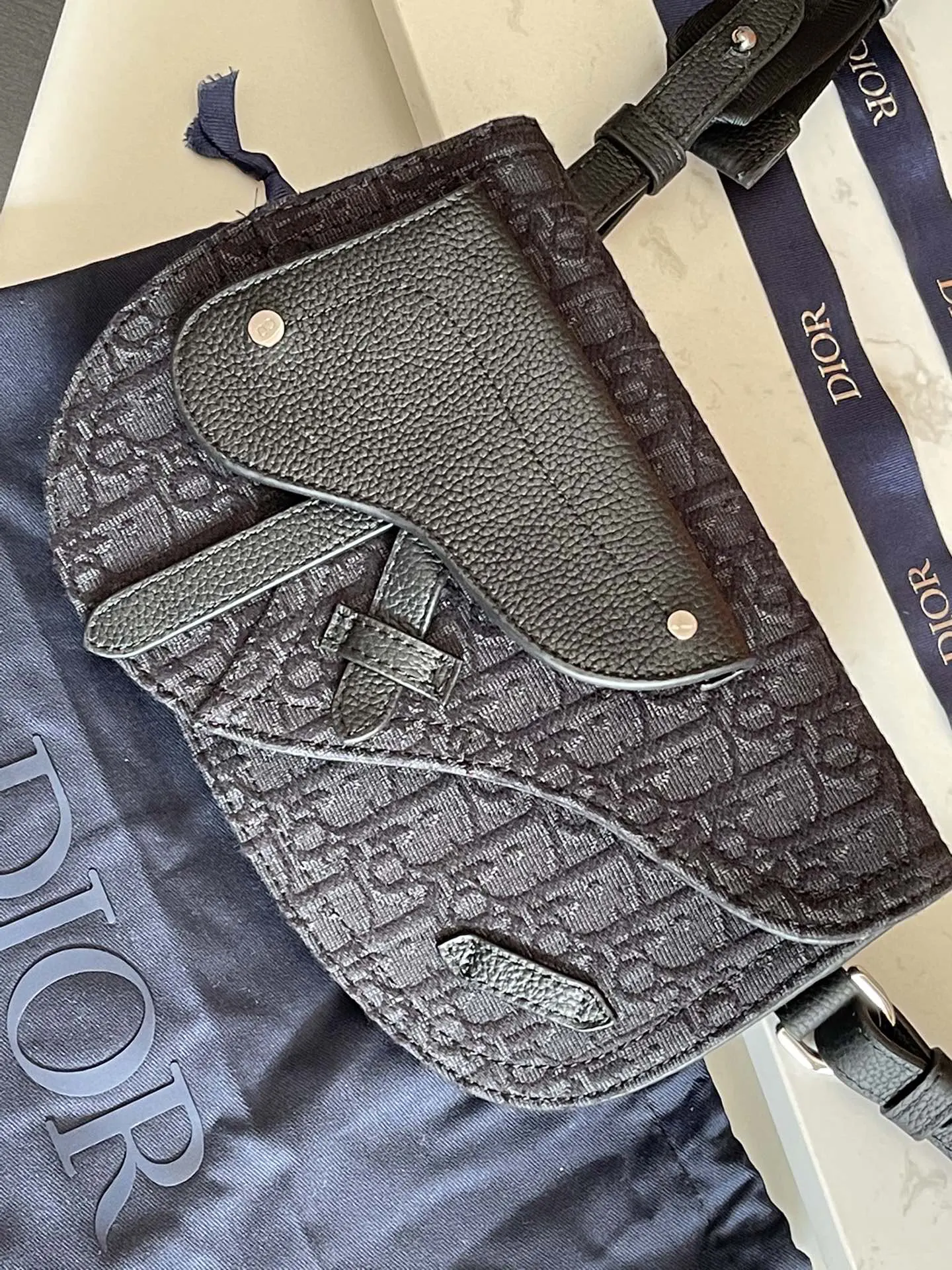 Dior Saddle Black Crossbody Bag Image 5 Dior Saddle Black Crossbody Bag Image 5