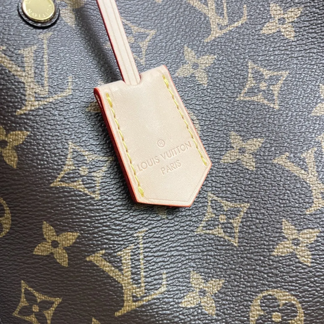 Monogram Organizer Pouch Business Travel Canvas Leather