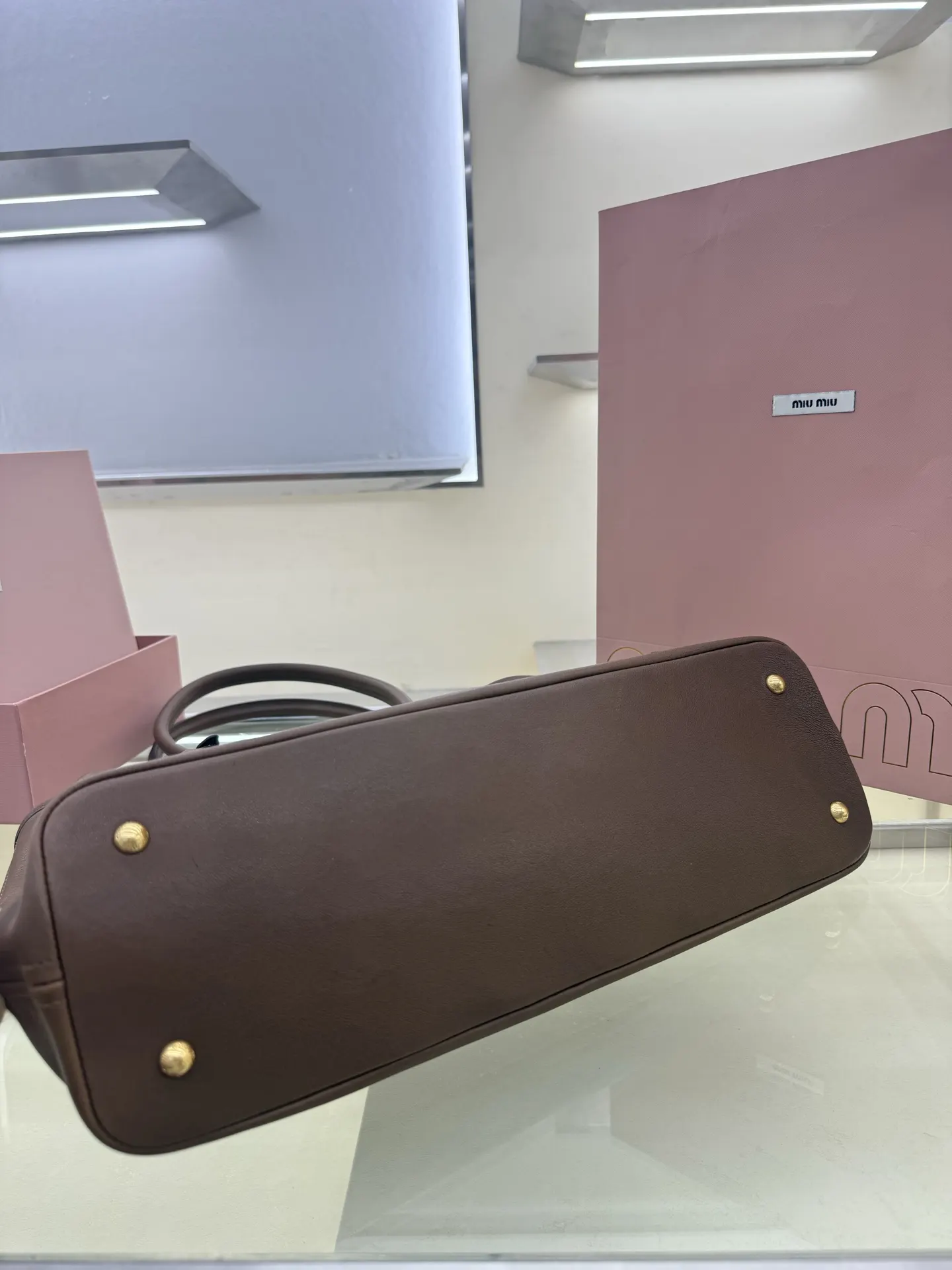 Brown Gold Tote Bag