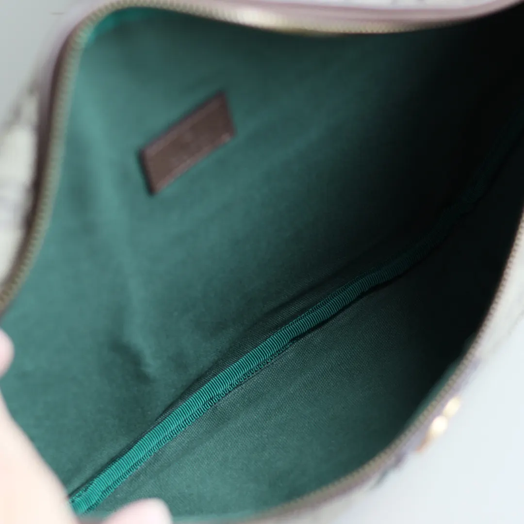 Green Brown Belt Bag Casual Canvas