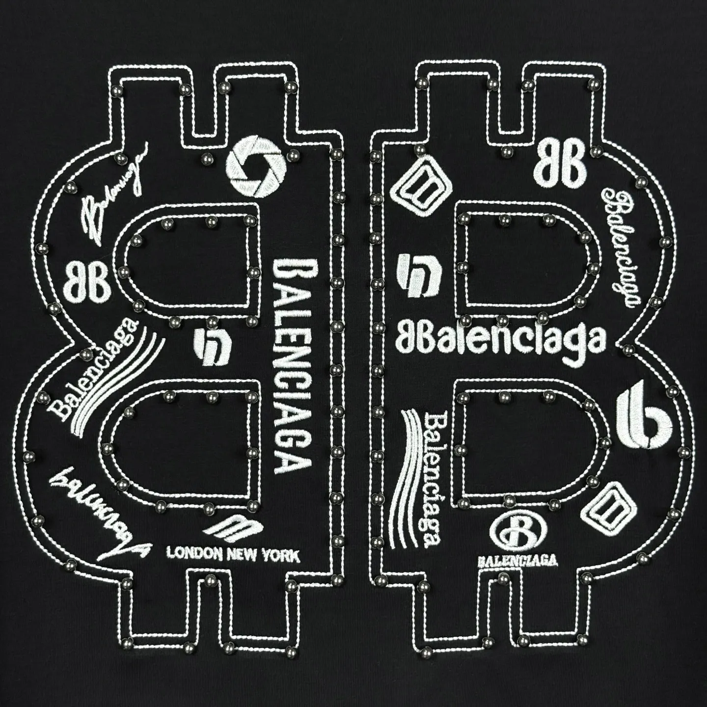 Balenciaga 黑色 純棉 Logo 短袖T恤(數字5) Balenciaga 黑色 純棉 Logo 短袖T恤(數字5)