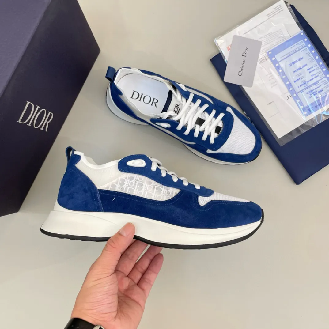 Dior B25 Blue/White Leather Sneakers Image 5 Dior B25 Blue/White Leather Sneakers Image 5