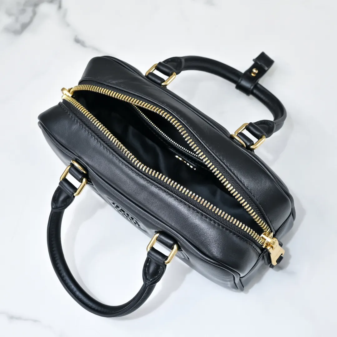 Black Top Handle Bag Commuter Leather Image 9 Black Top Handle Bag Commuter Leather Image 9