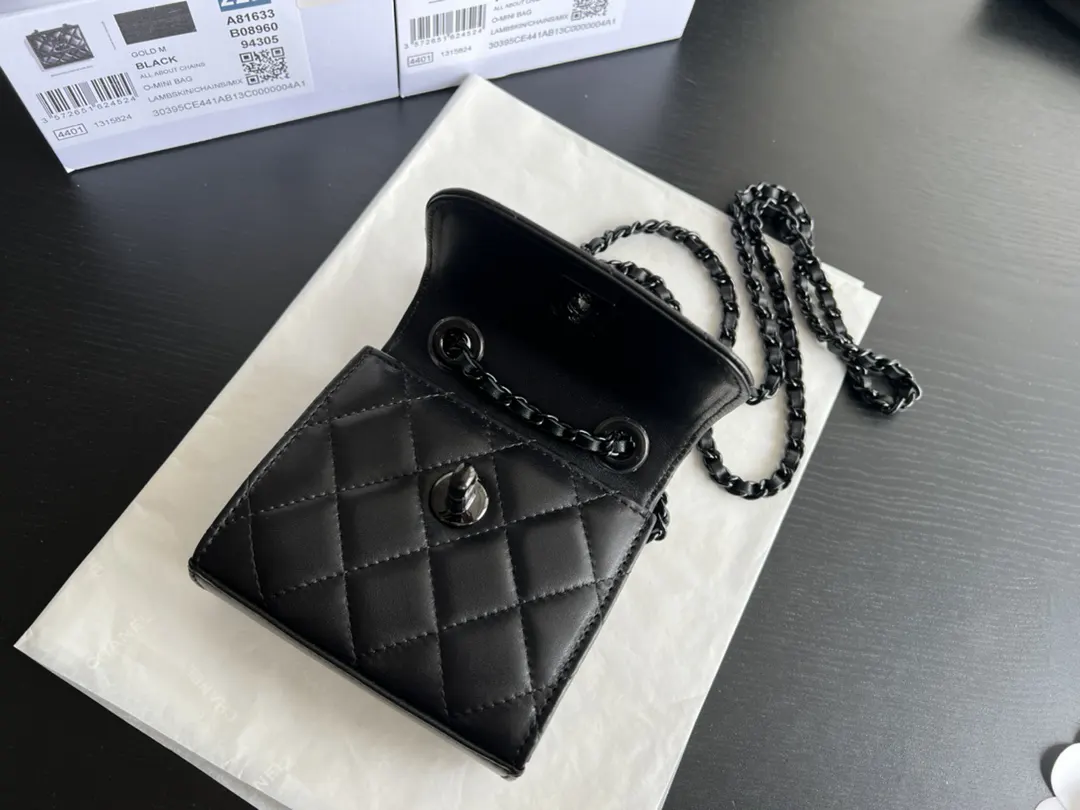 Chanel 22 黑色 皮革 手提包