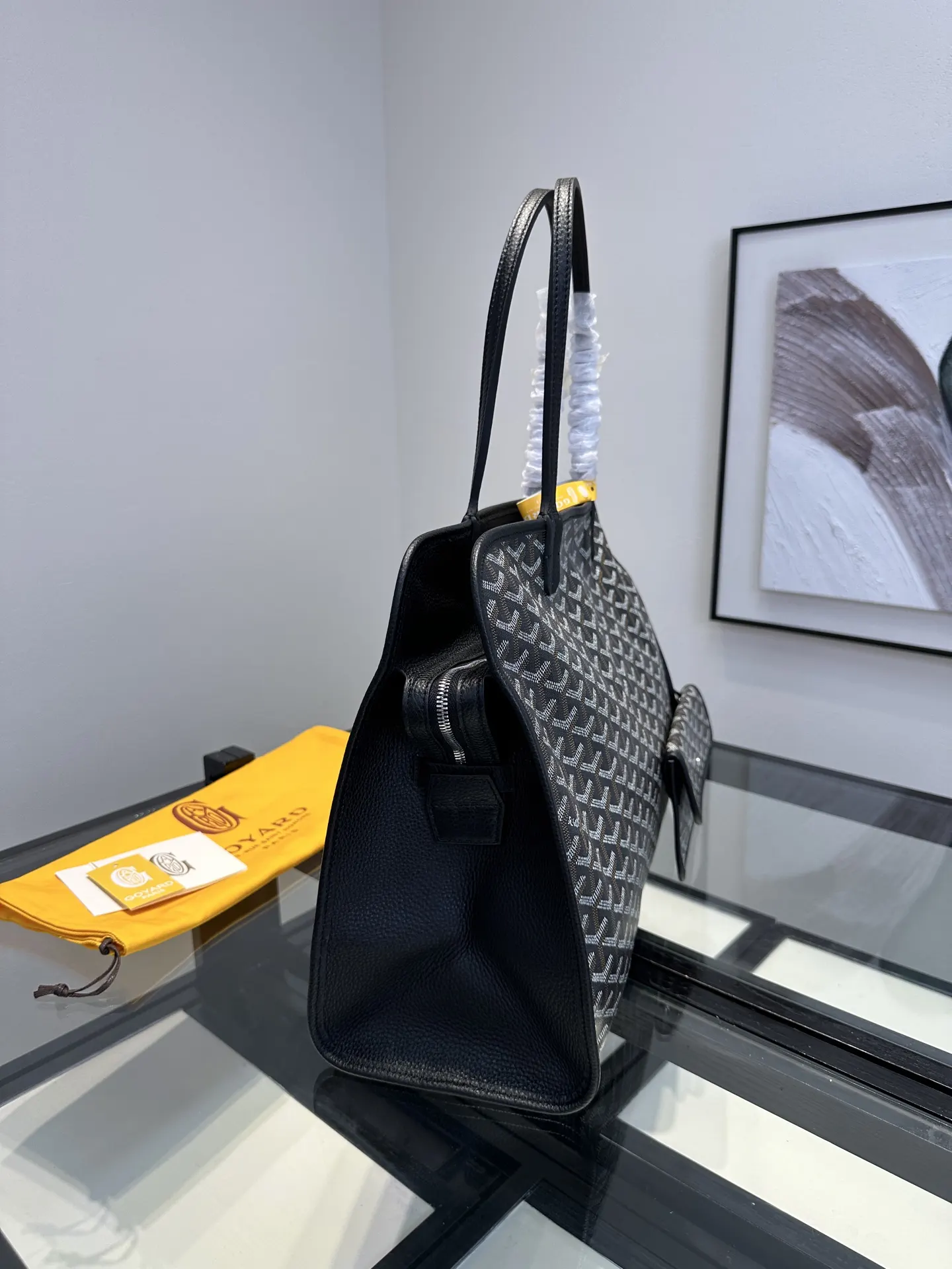 Goyard 黑色 皮革 托特包 大容量托特款