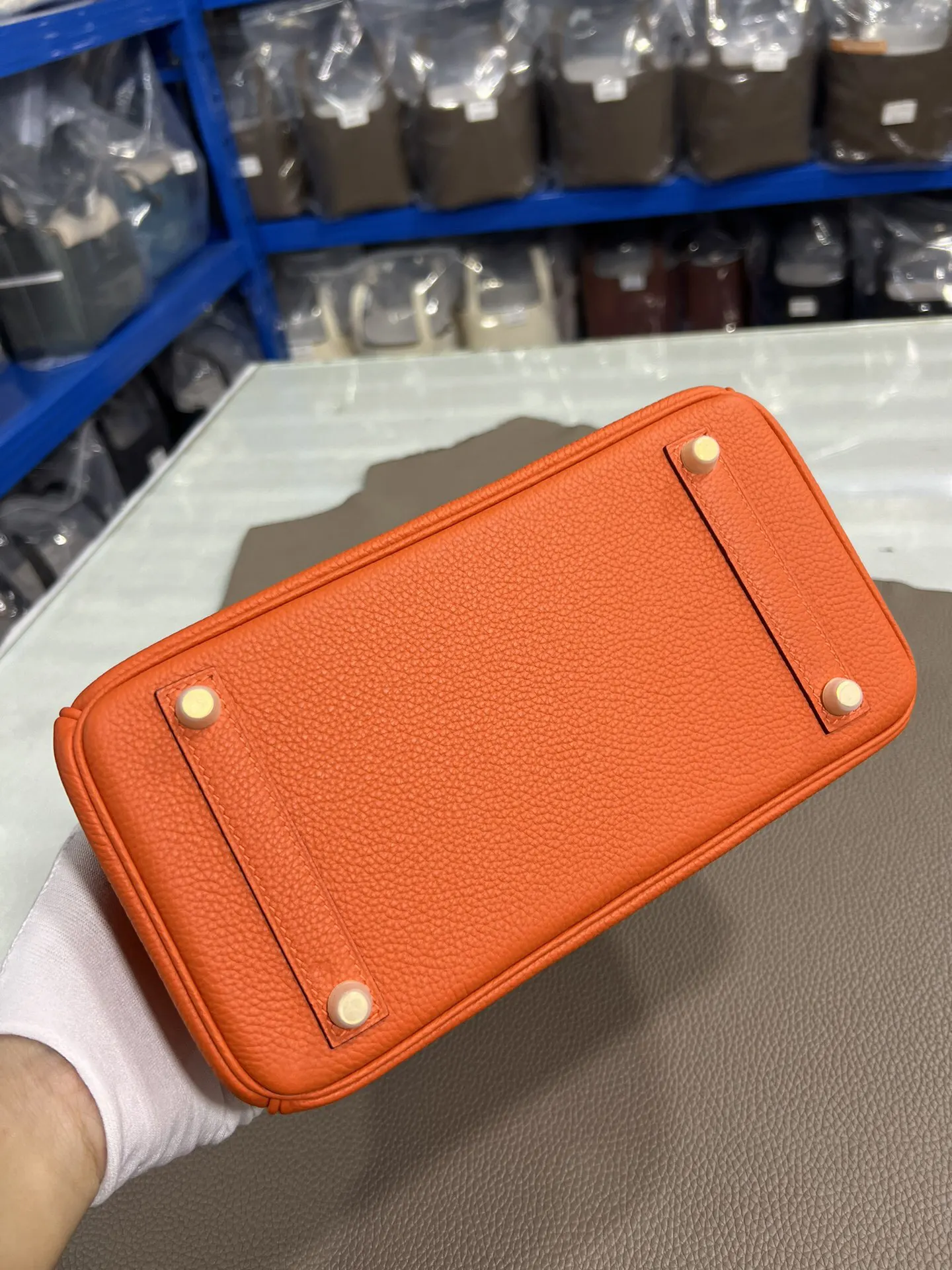 Hermès Birkin 橙色 Togo牛皮 手提包 25cm