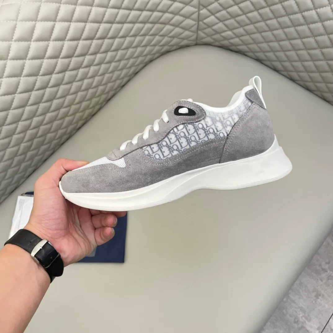 Dior B25 银灰色牛皮休闲鞋 低帮款