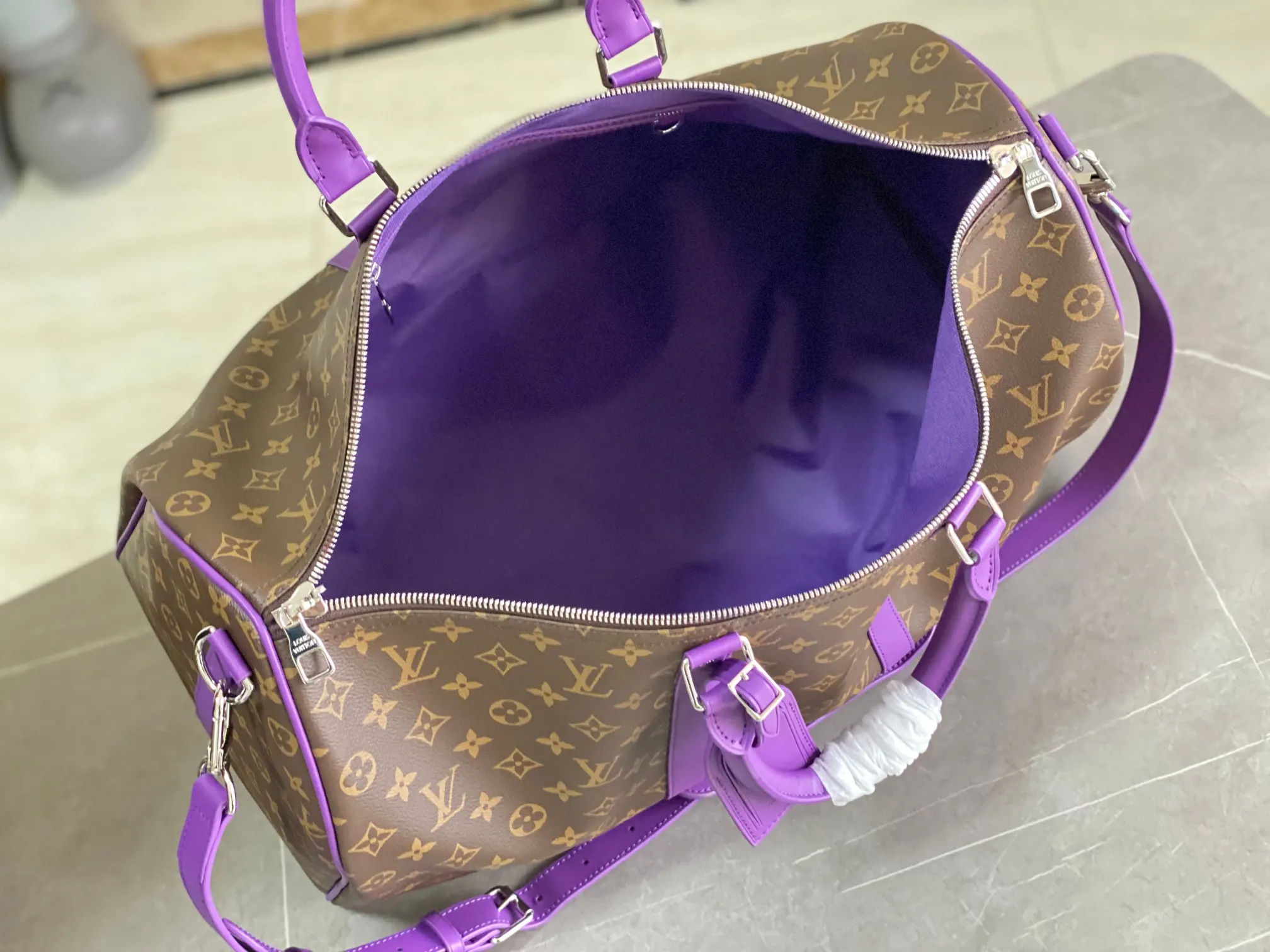 Keepall 金色 牛皮 旅行包 大容量旅行款