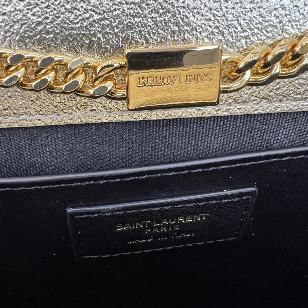 YSL 银色 金色 小牛皮 链条包 精致链条款