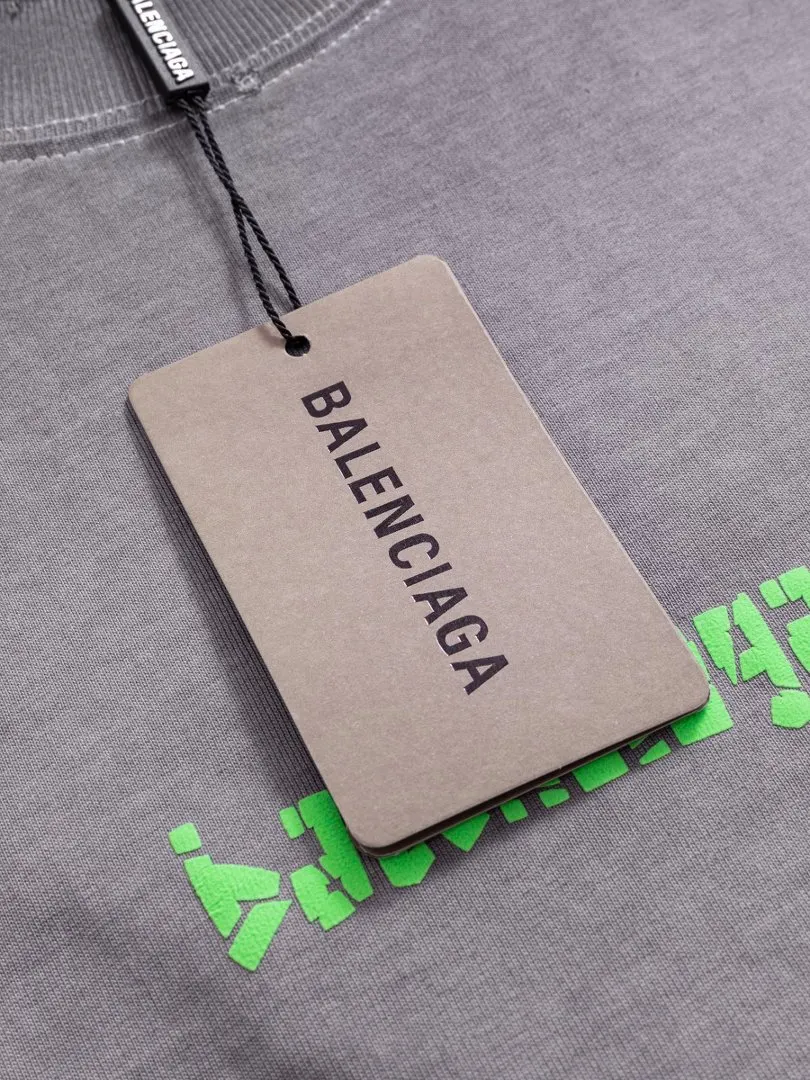 Balenciaga 灰色 Logo 短袖T恤