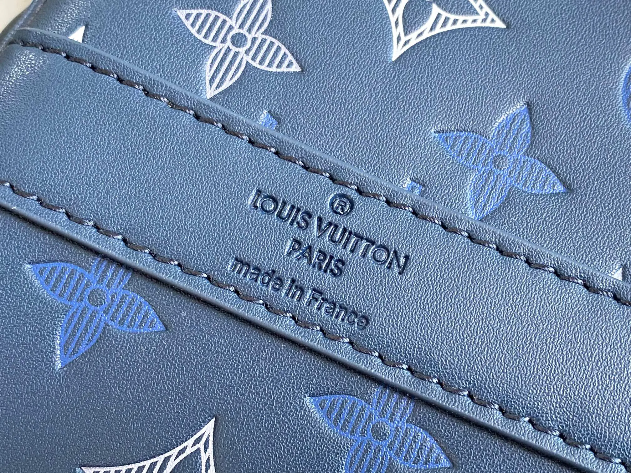 LV Keepall 蓝色 牛皮 旅行包 大容量旅行款
