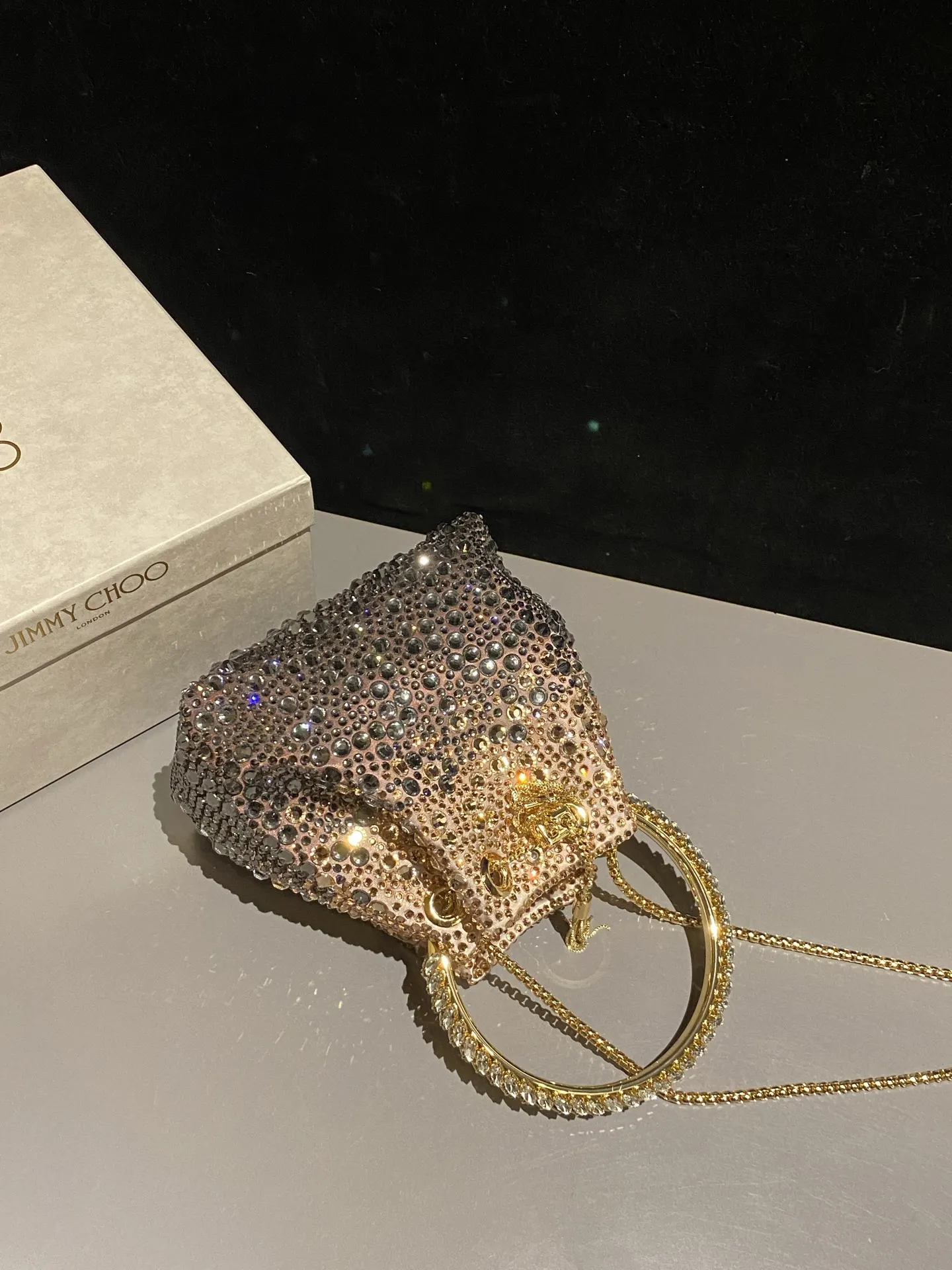 JIMMY CHOO BON BON系列标志款手提包 鏈條包 精致鏈條款