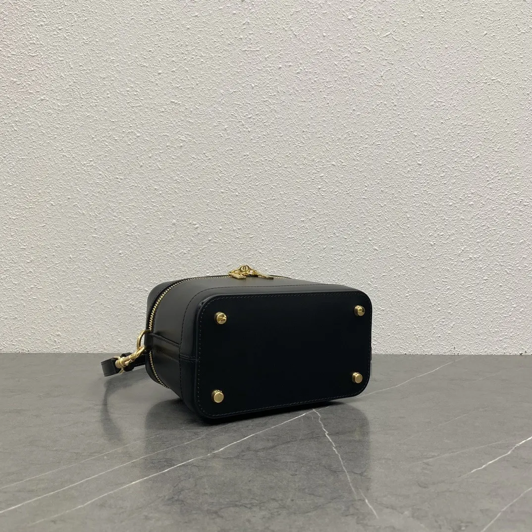 Black Cosmetic Pouch Leather