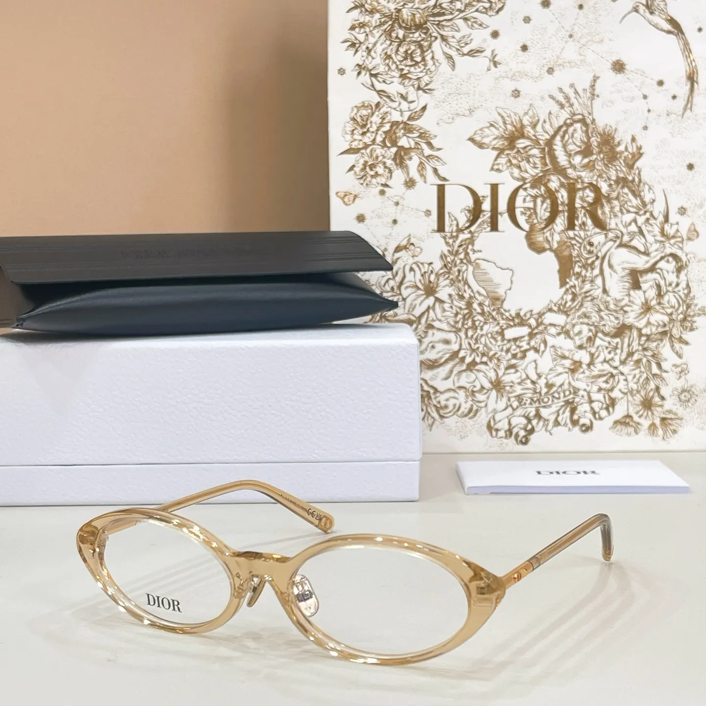 Dior 黑色细框眼镜 简约通勤款