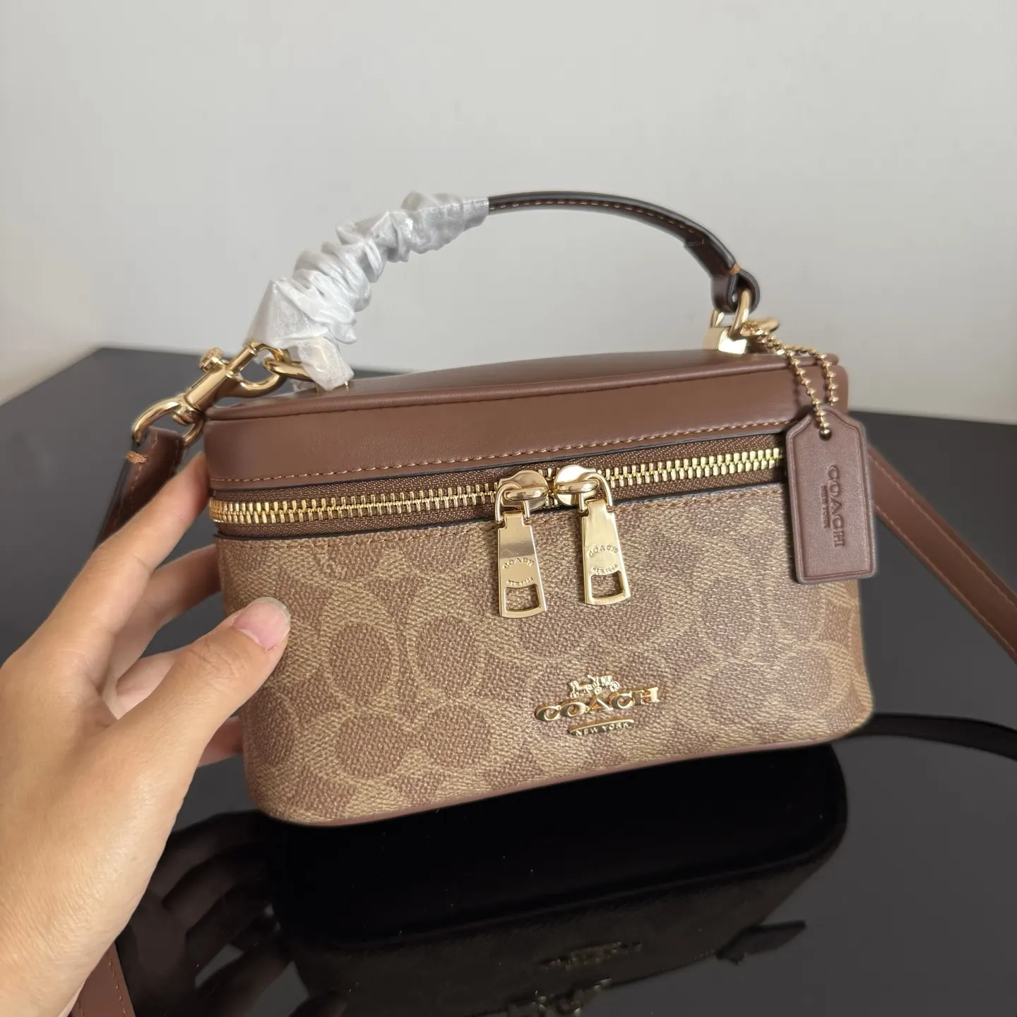 Coach 皮革 Originals 包 的材质选 化妝包 便携收納款