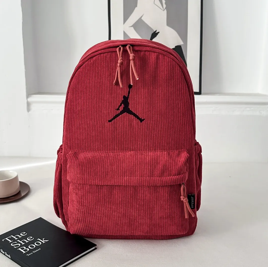 AIR JORDAN乔丹飞人 男女同款灯芯绒休 雙肩包 实用雙肩款