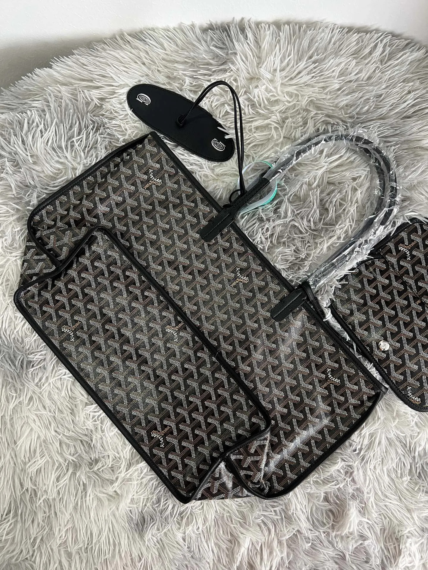 Goyard 黑色 牛皮 托特包 大容量托特款