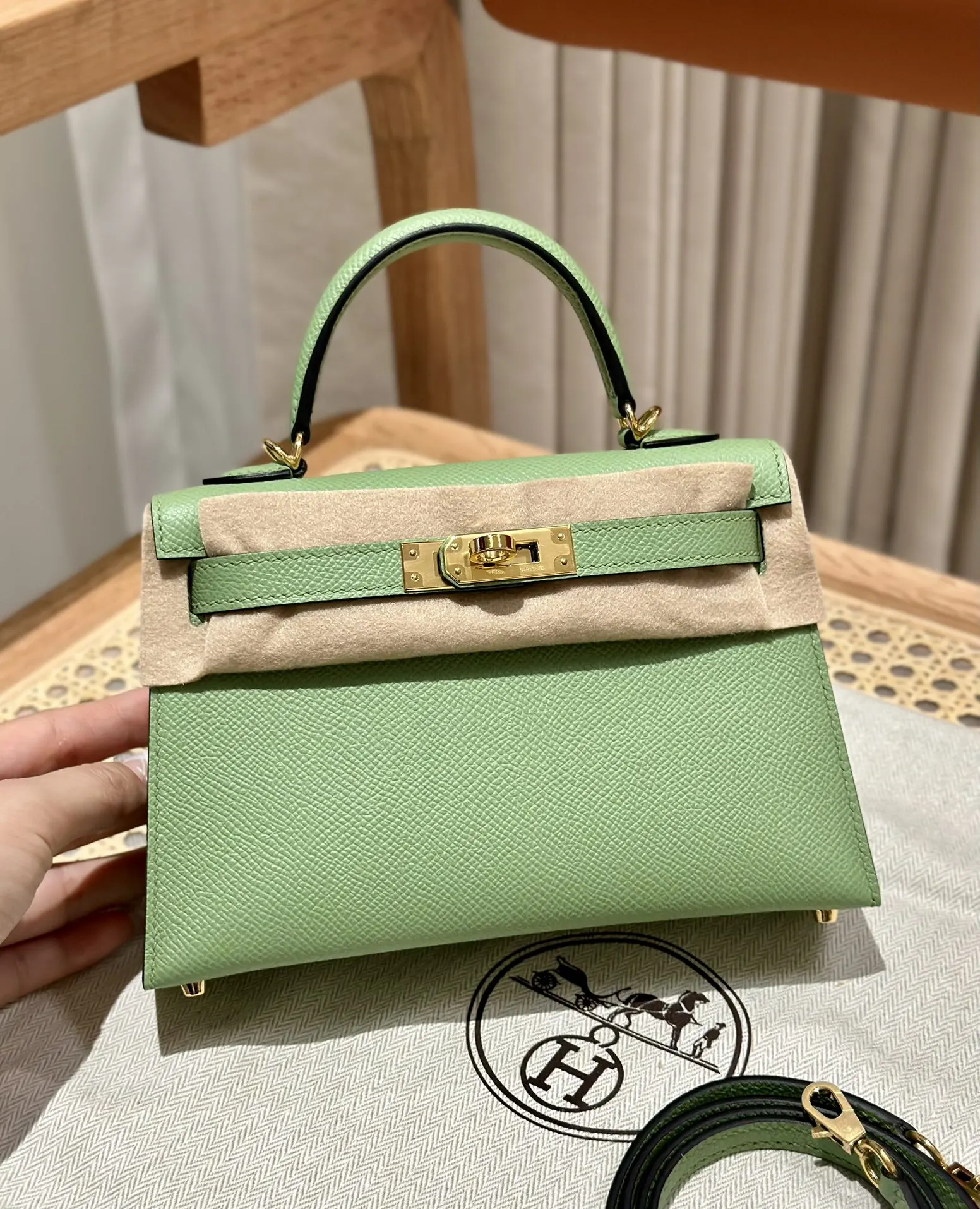 Hermès Kelly Leather Crossbody Bag Classic