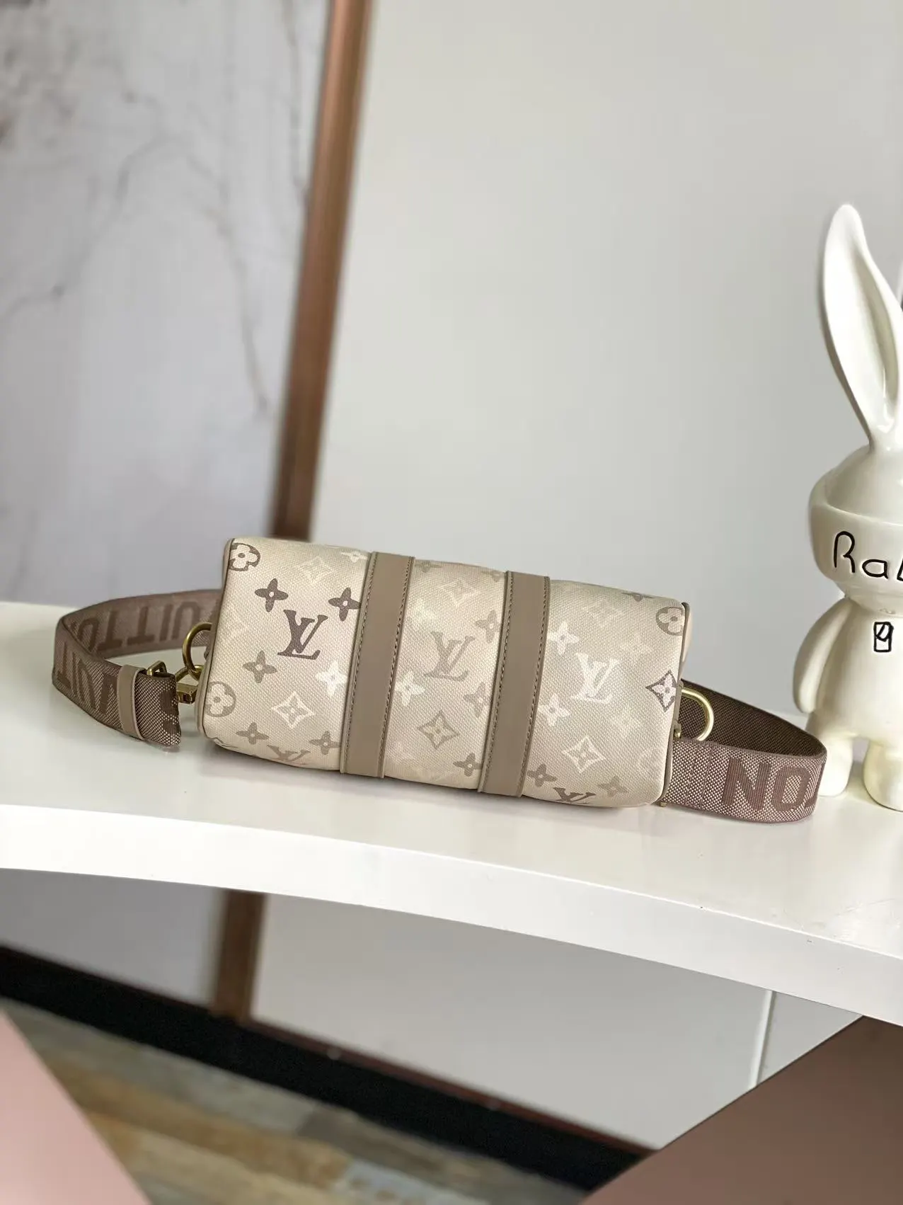 Keepall 綠色 杏色 帆布 旅行袋 大容量旅行款