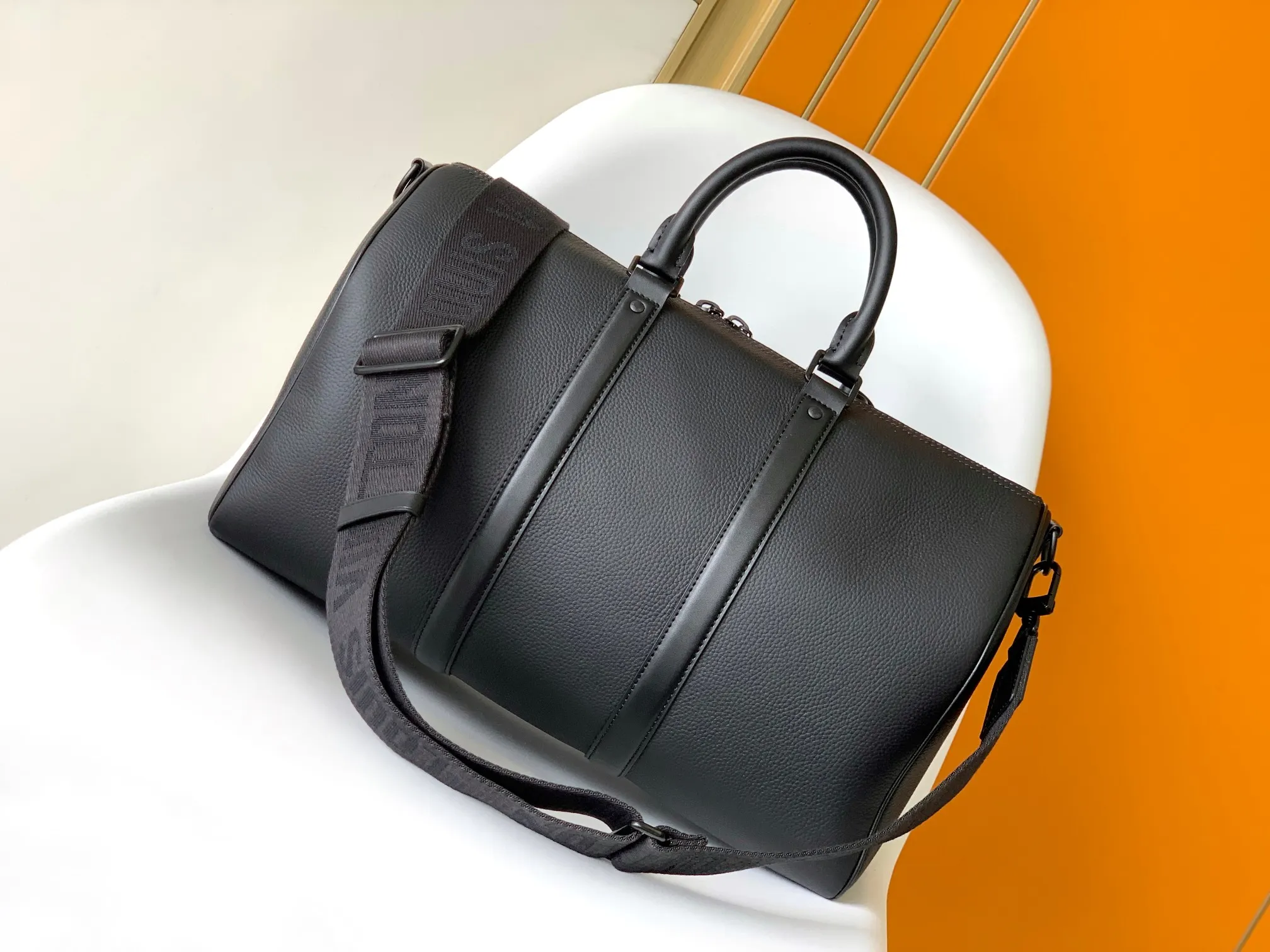Keepall 黑色 提花 旅行包 大容量旅行款