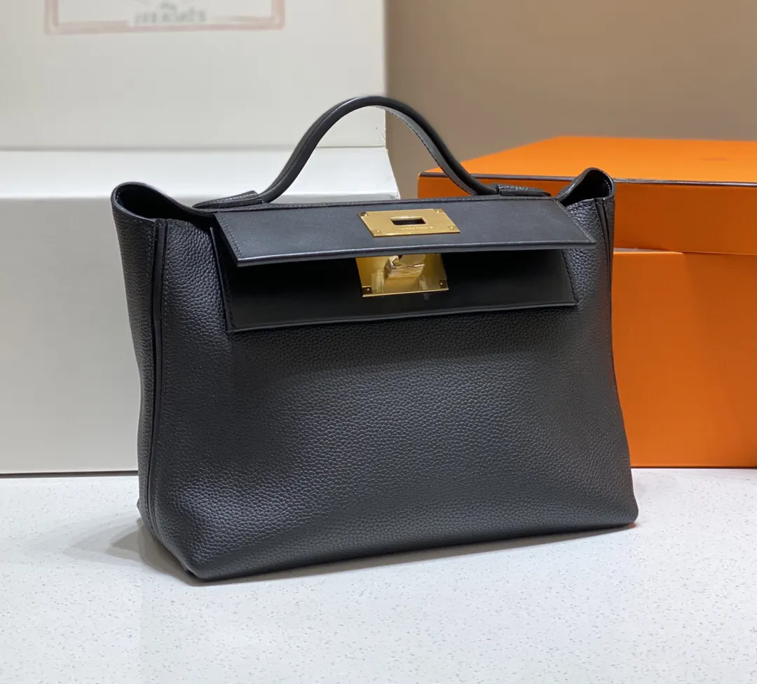 Hermès Kelly Black Top Handle Bag Classic