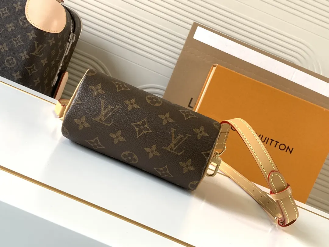 LV Speedy 老花 牛皮 收納包 旅行收納款