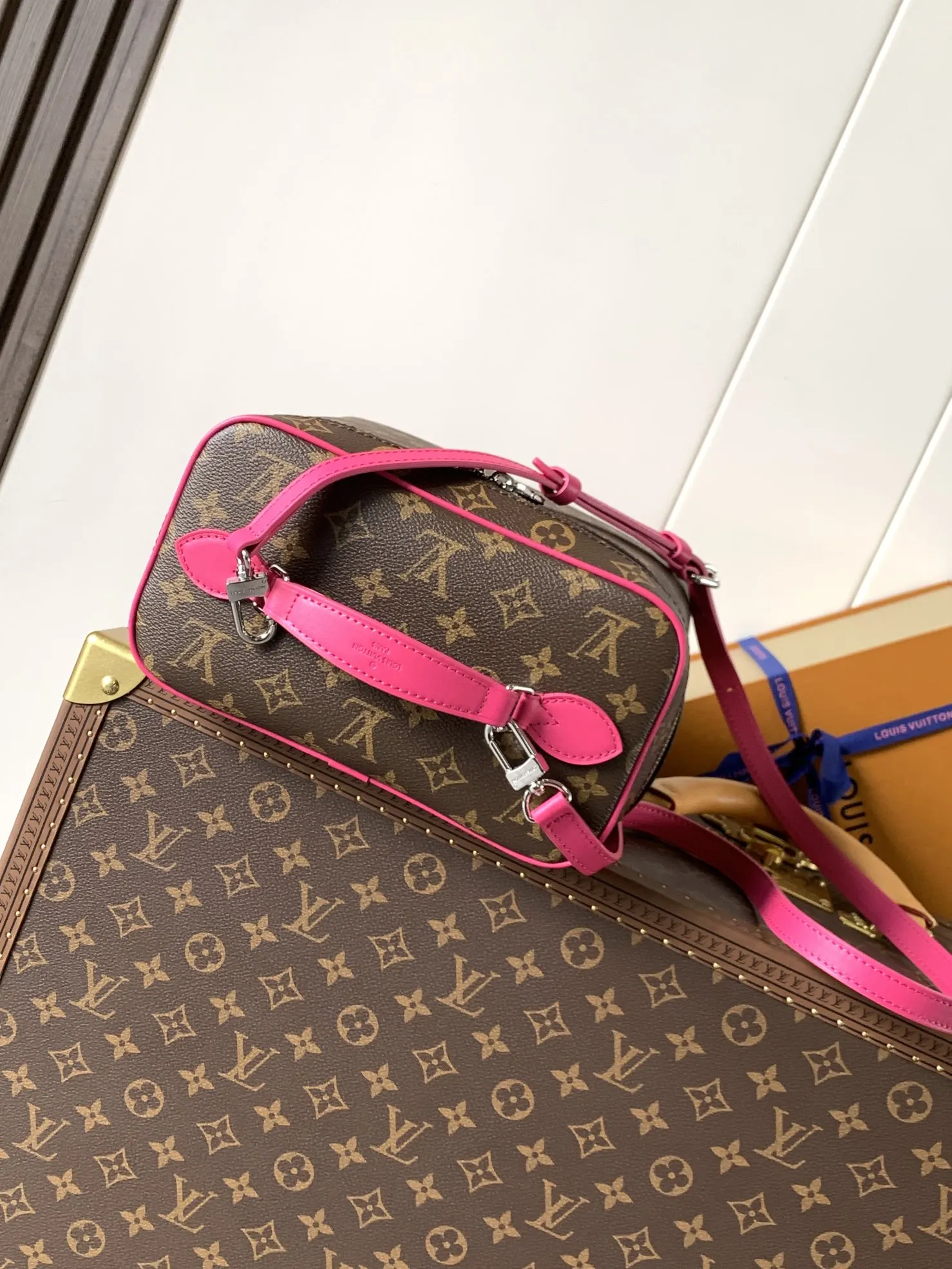 蓝色 绿色 牛皮 绿色 蓝 化妆包 便携收纳款