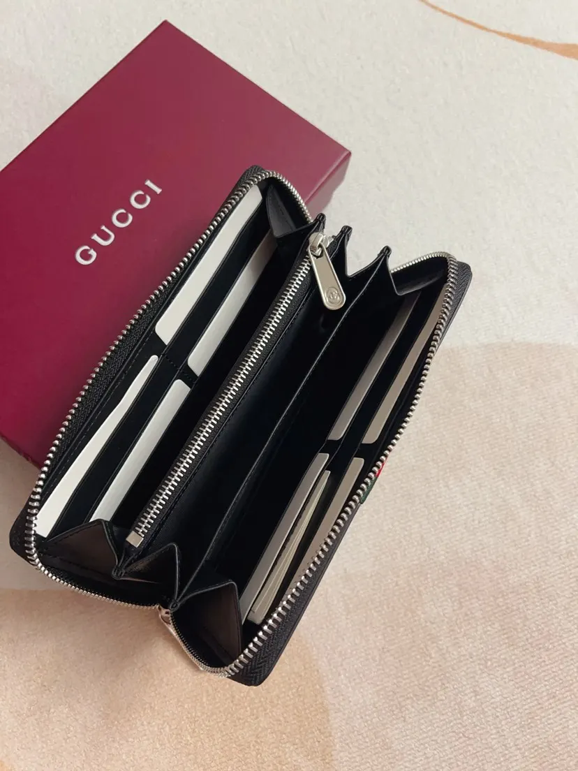 Gucci GG Supreme 黑色 Monogram 錢包