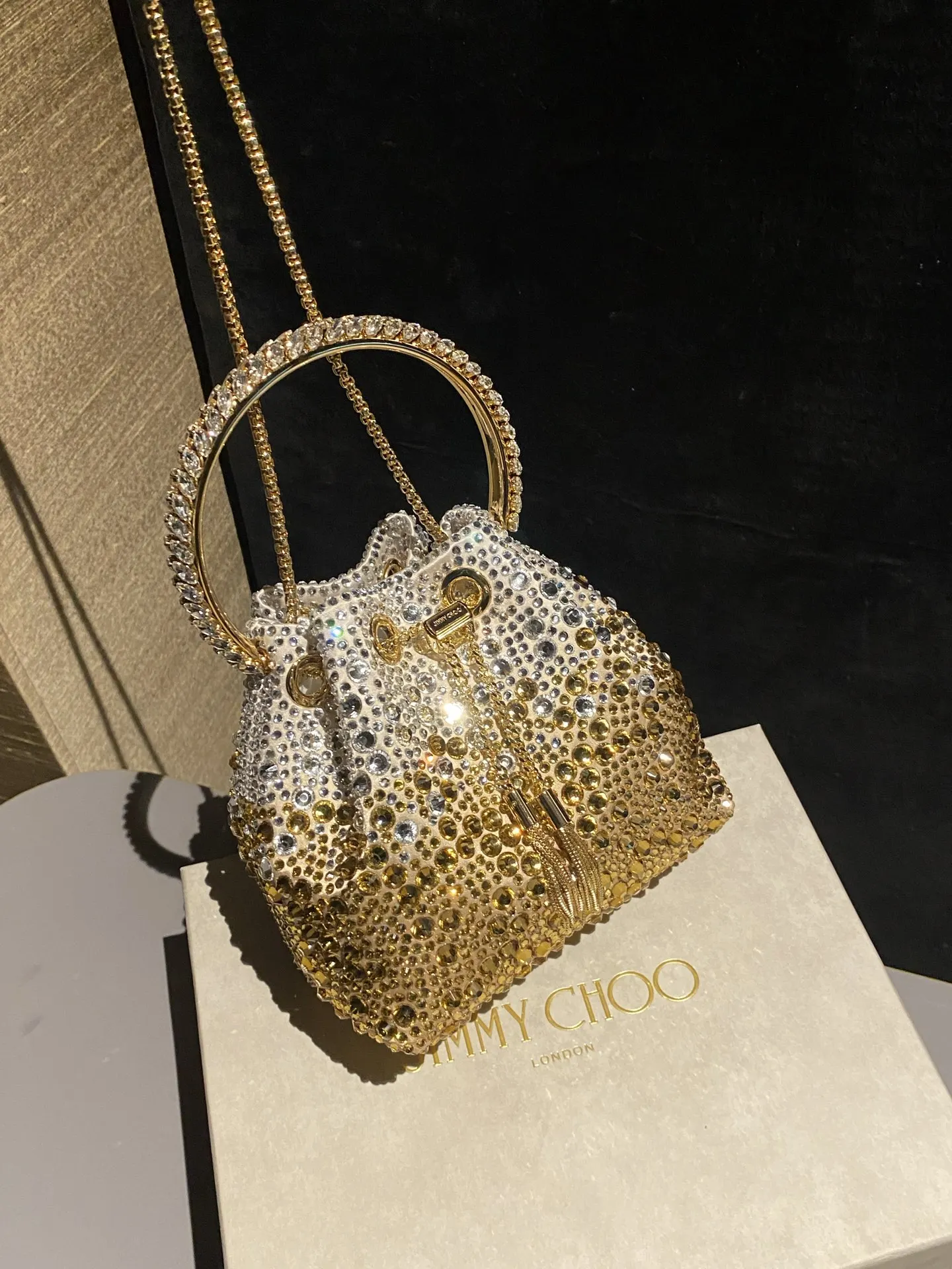JIMMY CHOO BON BON系列标志款手提包 鏈條包 精致鏈條款