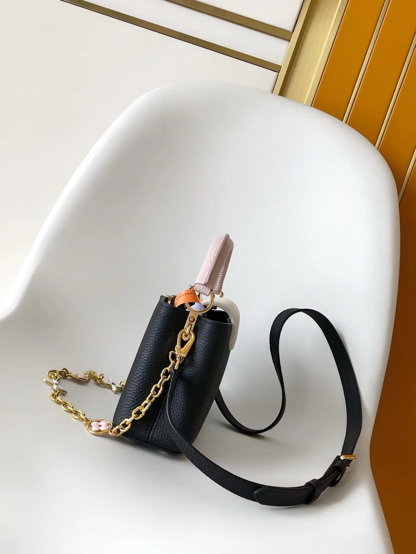 Louis Vuitton Black Chain Bag Leather
