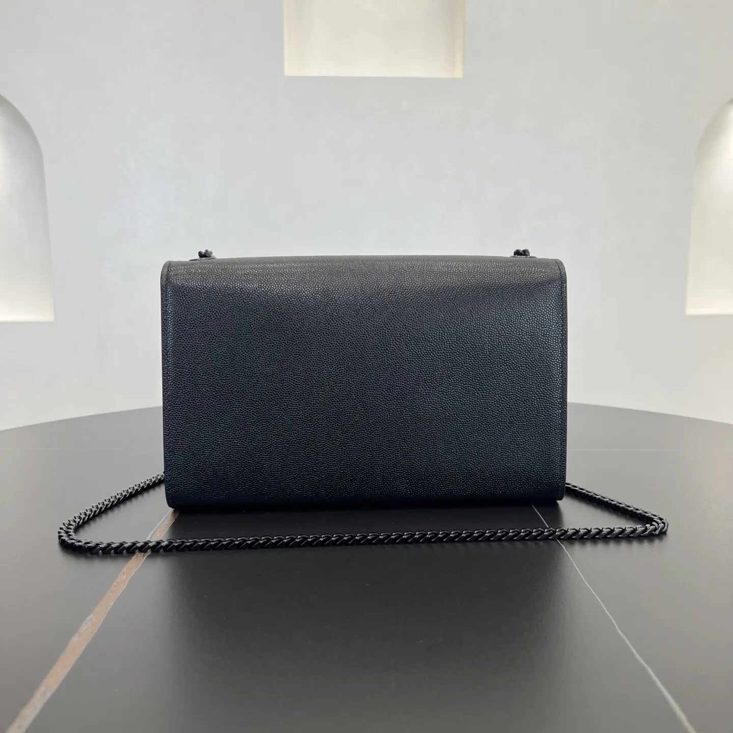 Silver Gold Chain Bag Leather
