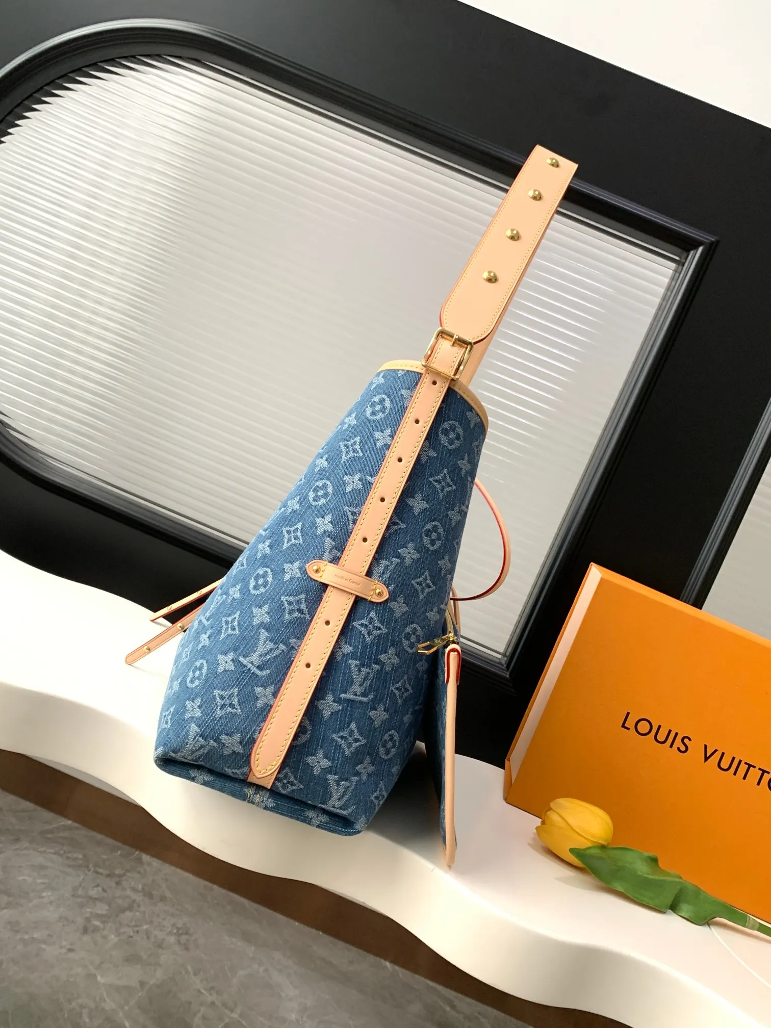 CarryAll 藍色 牛仔 帆布 手拿包 精致手拿款