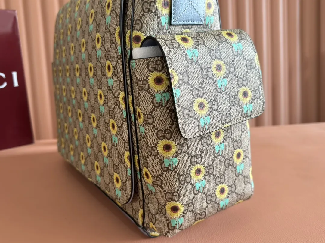 Brown Beige Tote Bag Canvas