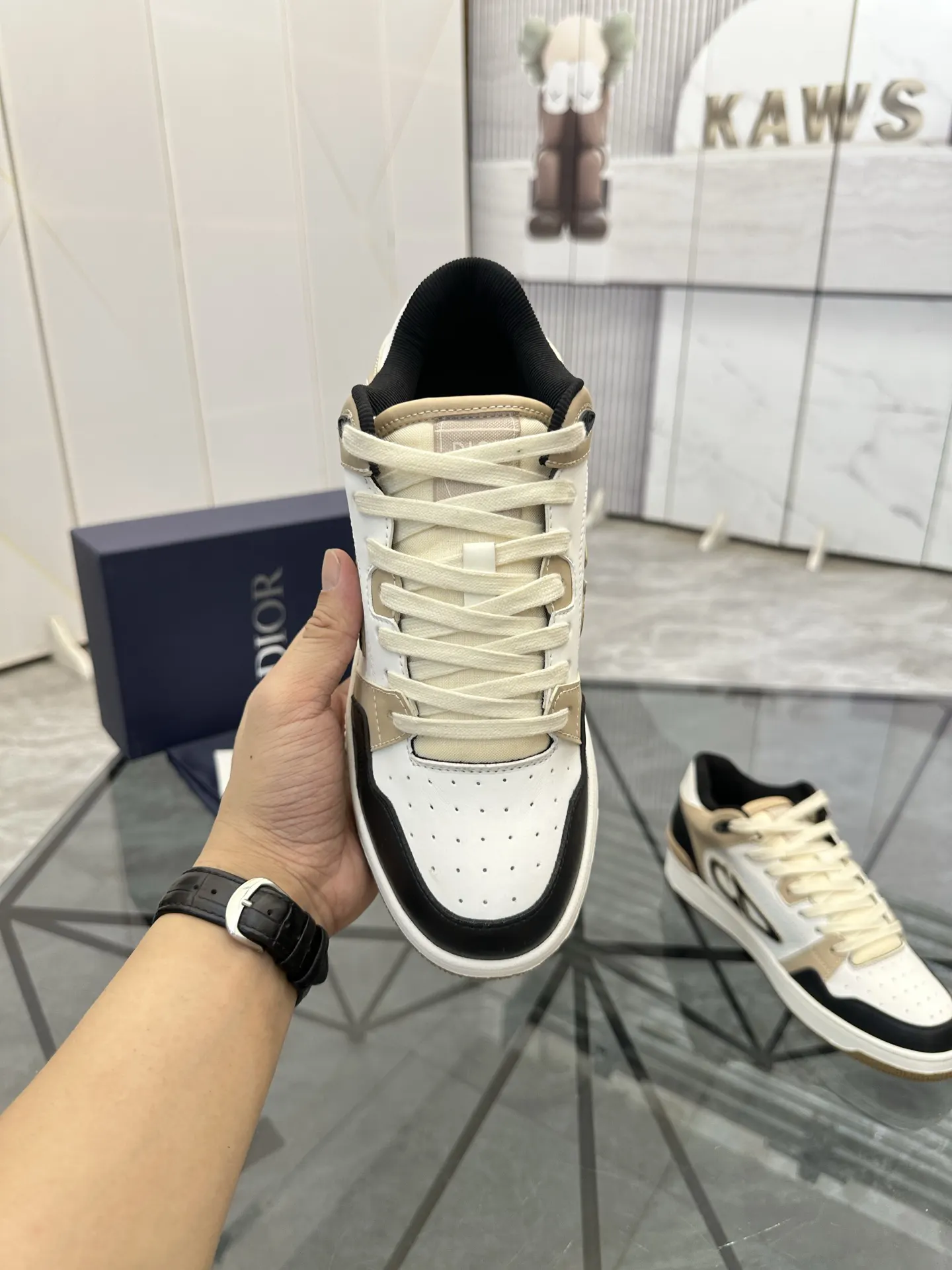 Dior B57 白色 皮革 运动鞋