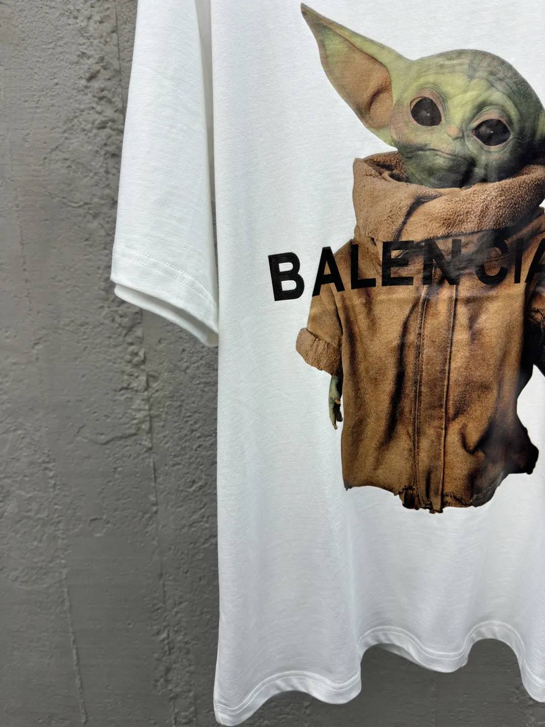 Balenciaga 卡通寶寶印花圓領短袖T恤 白色