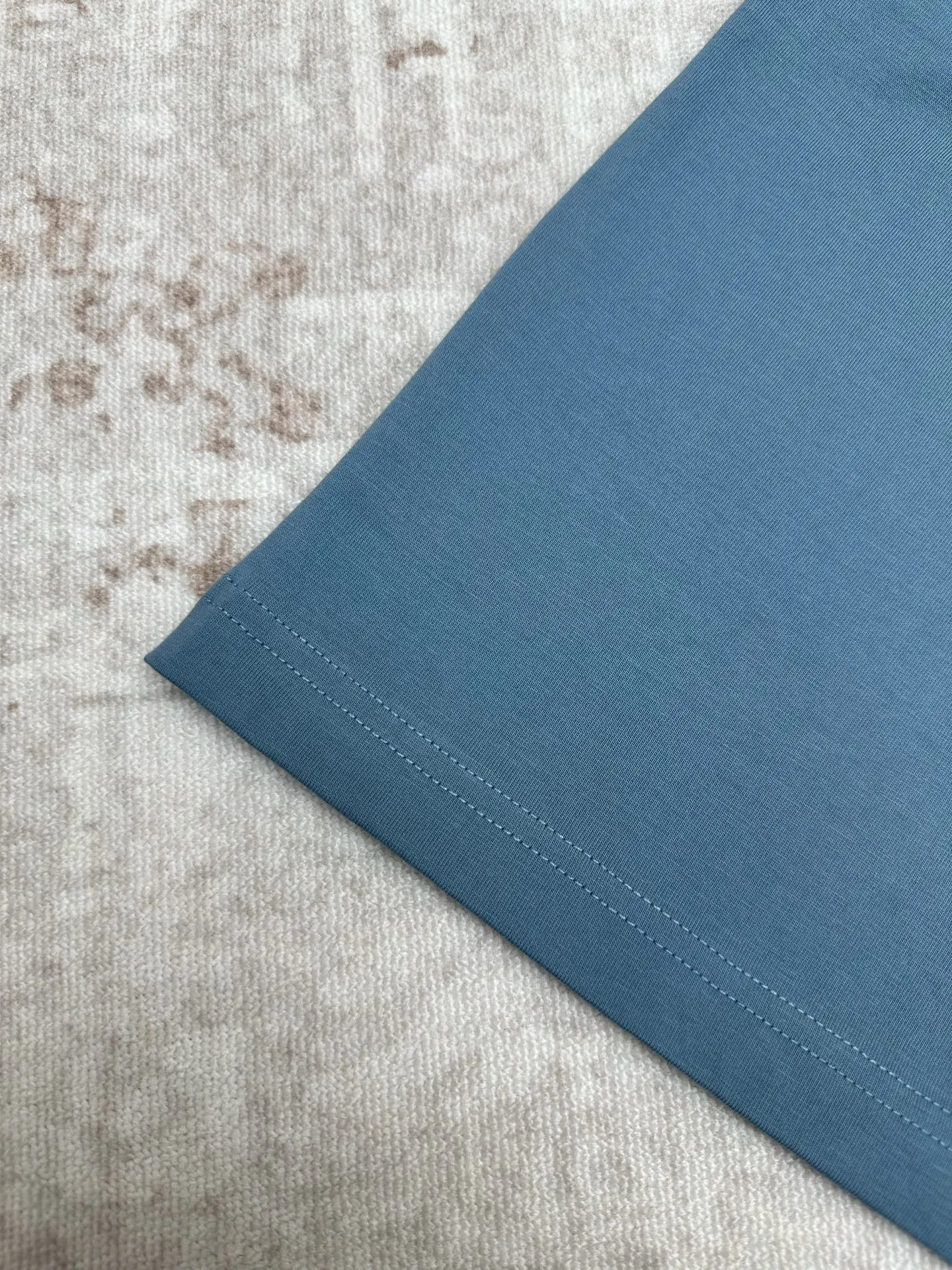 Balenciaga 蓝色 Logo 刺绣 短袖T恤 街头休闲款