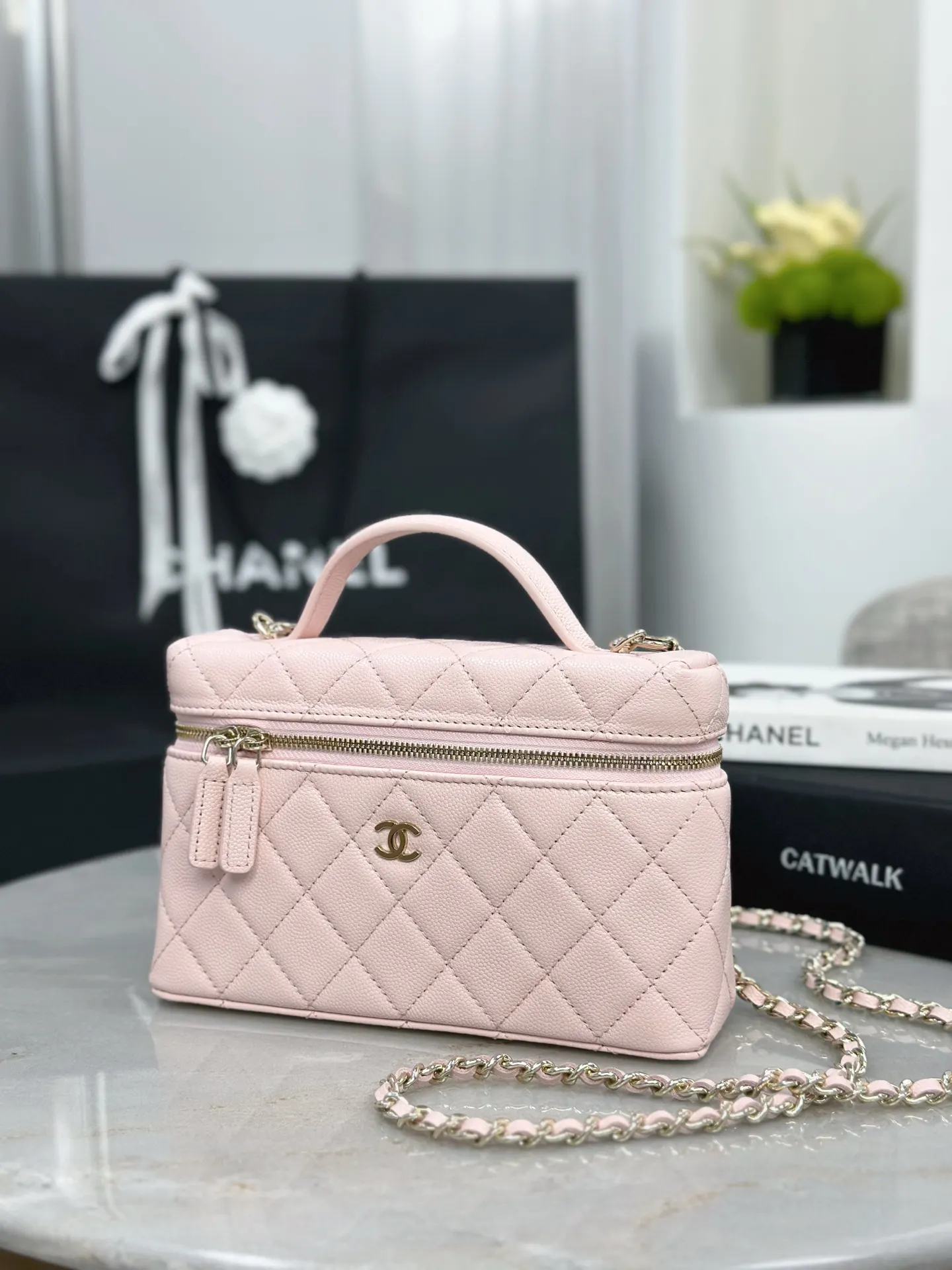 Chanel 19 Pink Leather Handbag