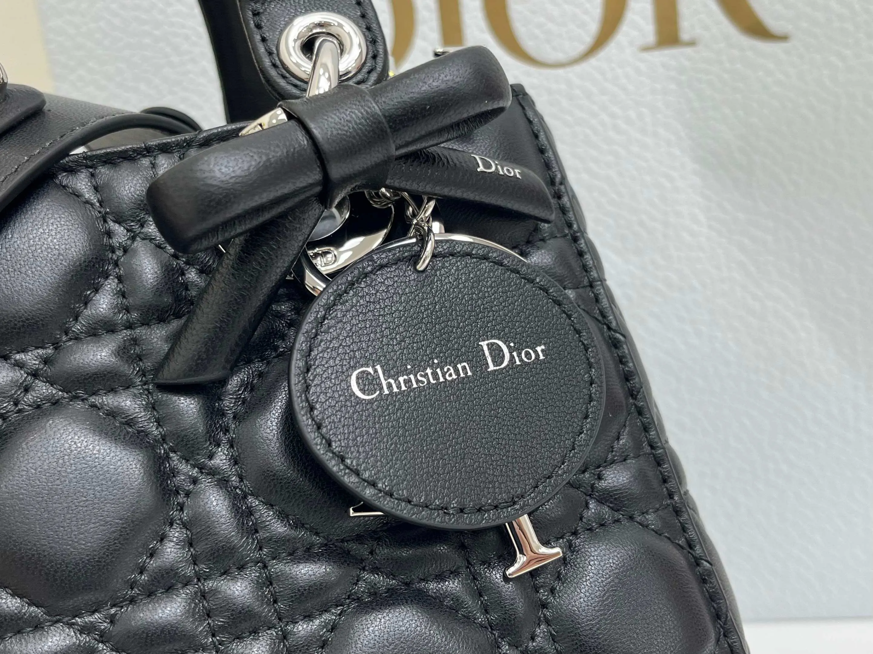 Dior My ABCDior 黑色羊皮手袋 手提斜挎