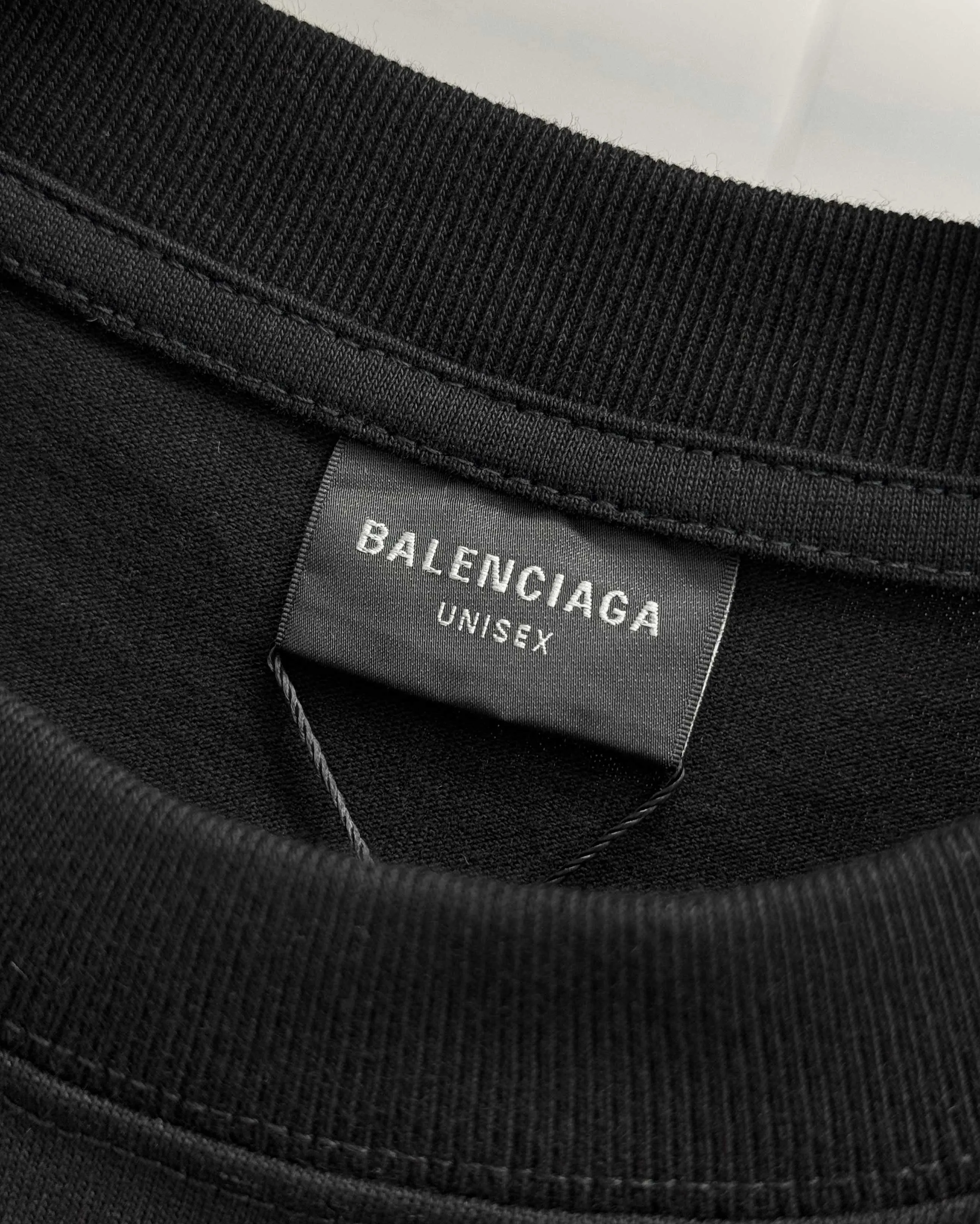 Balenciaga Black Cotton Short Sleeve T-Shirt Loose