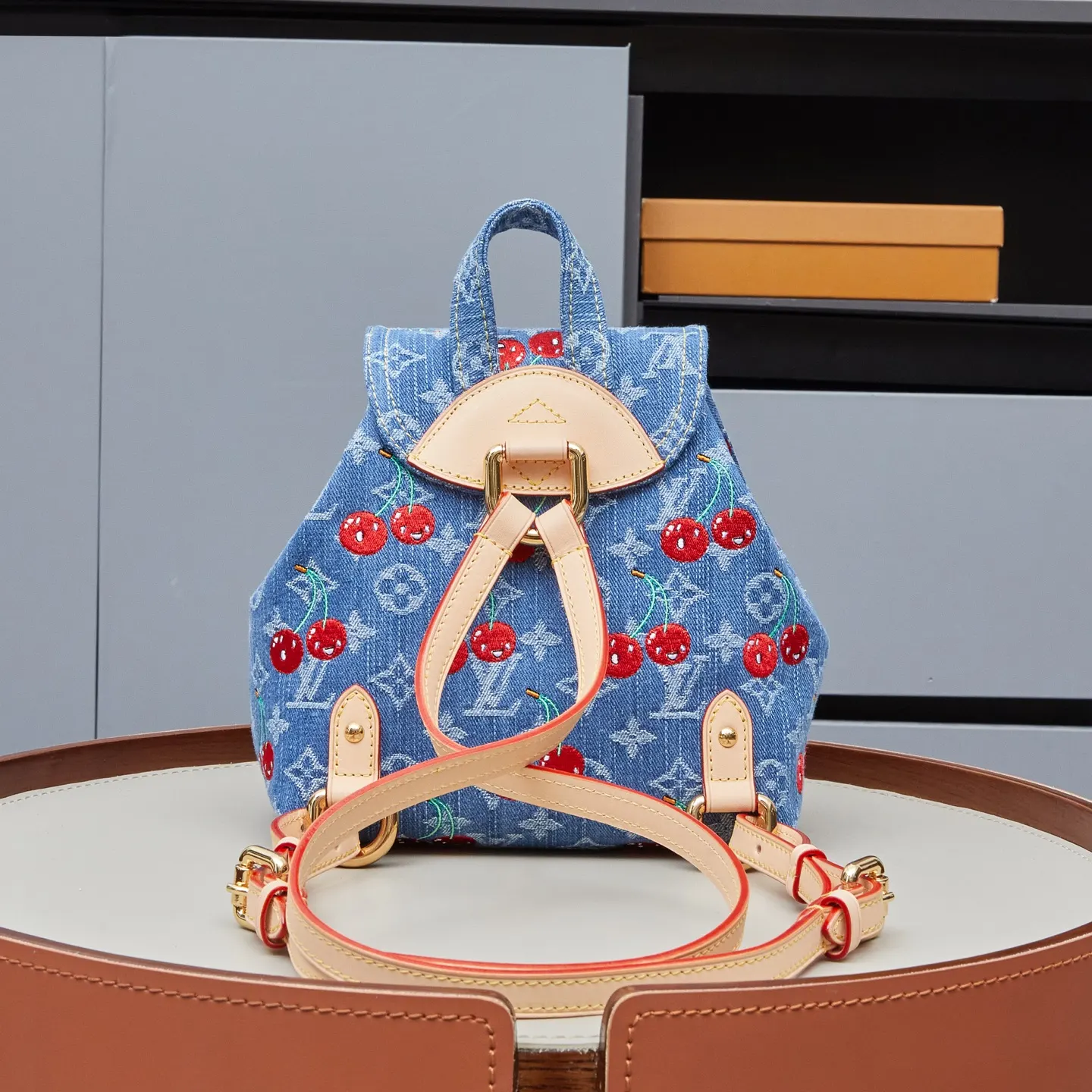 LV 丹宁 牛皮 收納包 旅行收納款